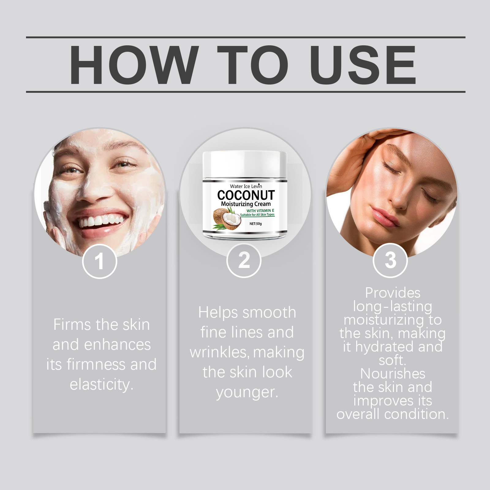 50g Coconut Oil Moisturizing C - огляд і ціна Retinol Cream