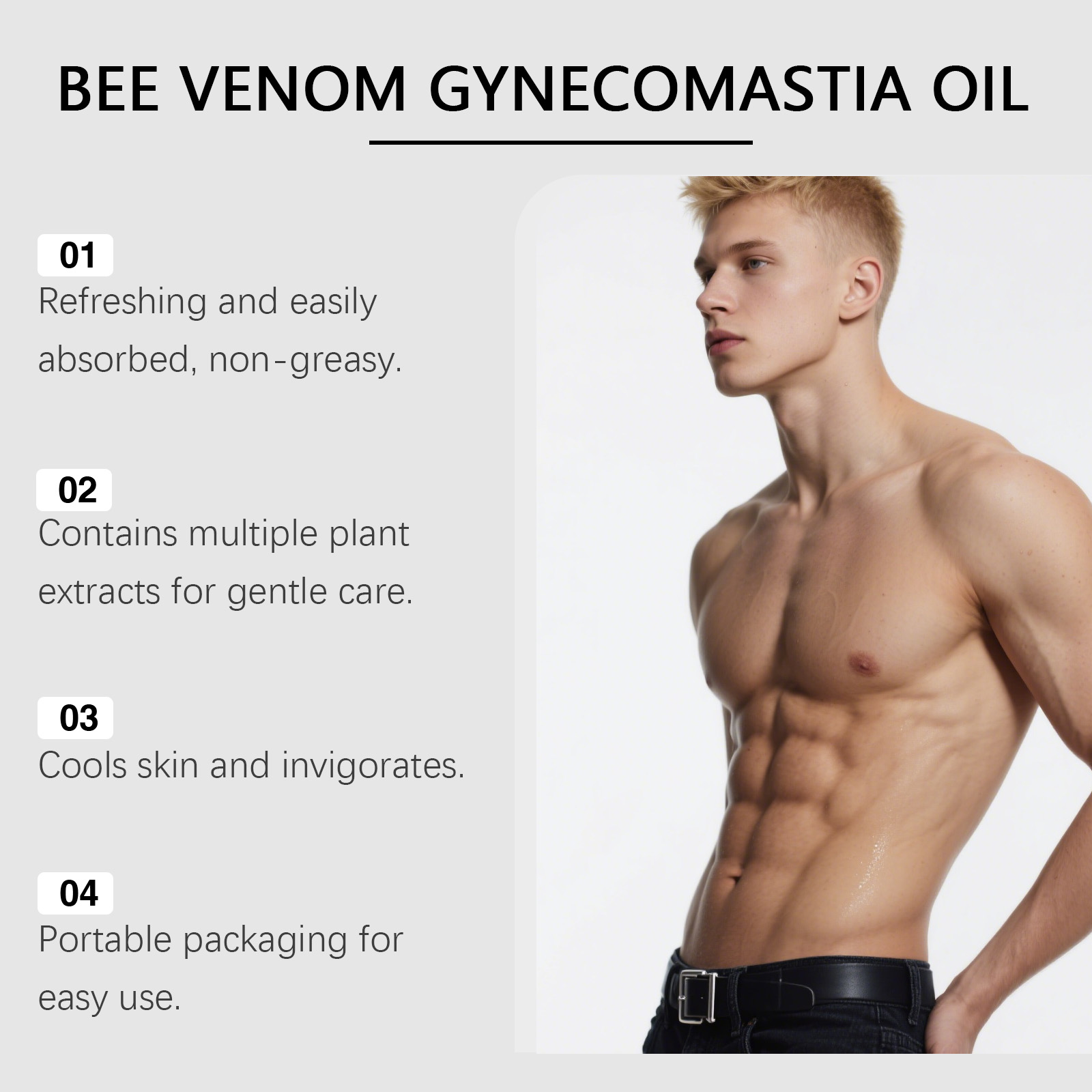 Bee Venom Gynecomastia Oil For - огляд і ціна Body Lotion