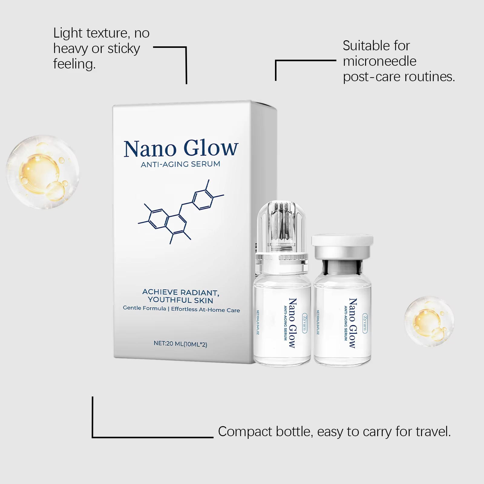 2*10ML Facial Hyaluronic Acid  - огляд і ціна Face Moisturizer